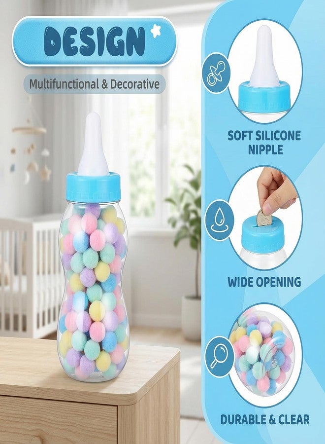 BESPORTBLE 11 Inch Fillable Baby Bottle - Cute Party Decoration, Gender Reveal Centerpiece, Baby Shower or Nursery Décor, Kids' Coin Bank, Lightweight PVC (Blue) - Image 4